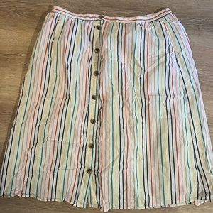 J Crew High Waisted Button-Up Midi Skirt